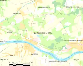 Poziția localității Saint-Denis-de-l'Hôtel