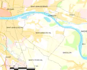 Poziția localității Saint-Denis-en-Val