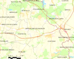 Poziția localității Saint-Hilaire-les-Andrésis