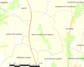 Poziția localității Saint-Hilaire-sur-Puiseaux