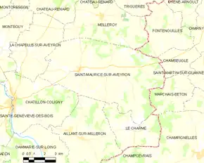 Poziția localității Saint-Maurice-sur-Aveyron