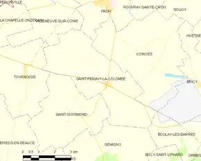 Poziția localității Saint-Péravy-la-Colombe