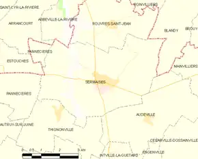 Poziția localității Sermaises