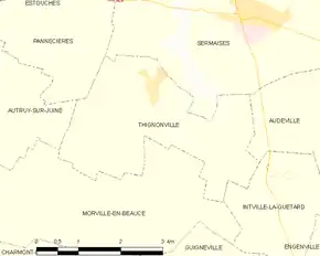 Poziția localității Thignonville