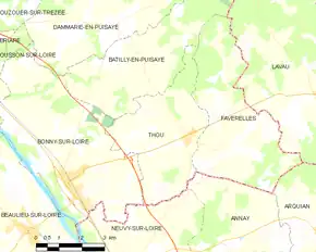 Poziția localității Thou