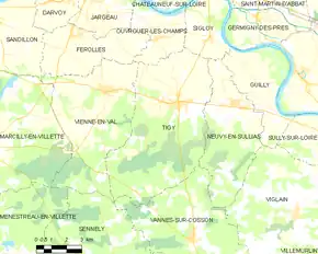 Poziția localității Tigy