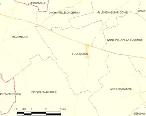 Poziția localității Tournoisis