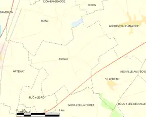 Poziția localității Trinay