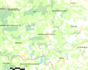 Poziția localității Vannes-sur-Cosson