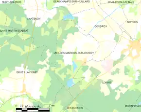 Poziția localității Vieilles-Maisons-sur-Joudry