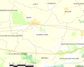 Poziția localității Villemoutiers