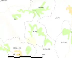 Poziția localității Albiac