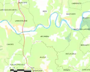 Poziția localității Arcambal