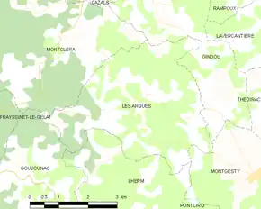 Poziția localității Les Arques