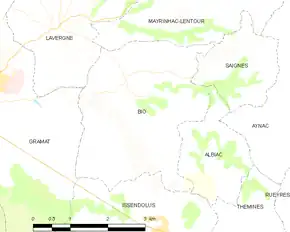 Poziția localității Bio