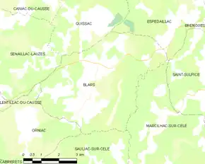 Poziția localității Blars