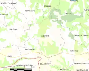 Poziția localității Le Boulvé