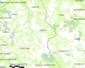 Poziția localității Calviac