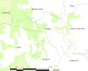 Poziția localității Cambes