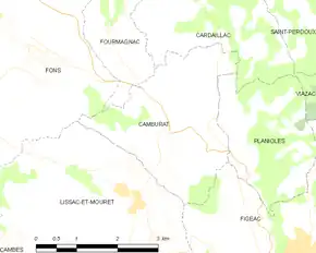 Poziția localității Camburat