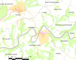 Poziția localității Capdenac