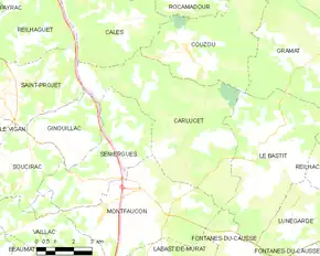 Poziția localității Carlucet