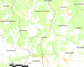 Poziția localității Cieurac