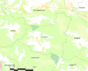 Poziția localității Couzou