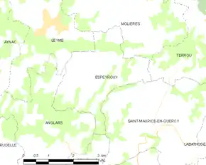 Poziția localității Espeyroux