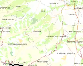 Poziția localității Flaugnac