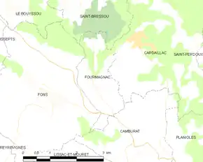 Poziția localității Fourmagnac