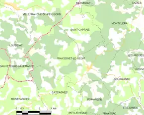 Poziția localității Frayssinet-le-Gélat