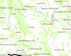 Poziția localității Gorses