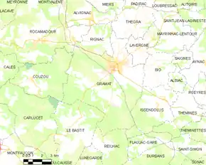 Poziția localității Gramat