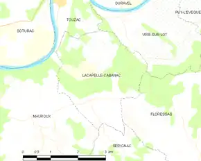Poziția localității Lacapelle-Cabanac
