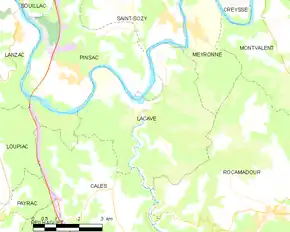 Poziția localității Lacave