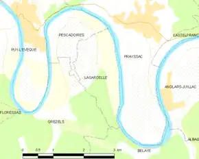 Poziția localității Lagardelle