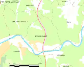 Poziția localității Lamagdelaine