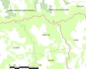 Poziția localității Lamativie