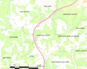 Poziția localității Lamothe-Cassel