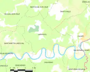 Poziția localității Larnagol