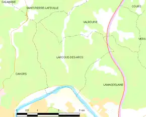 Poziția localității Laroque-des-Arcs