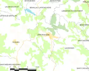 Poziția localității Latronquière