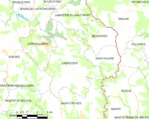 Poziția localității Lauresses