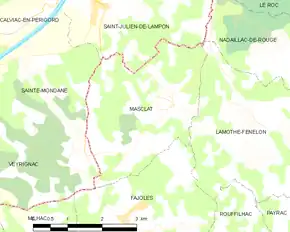 Poziția localității Masclat