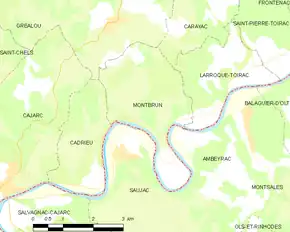 Poziția localității Montbrun