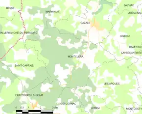 Poziția localității Montcléra