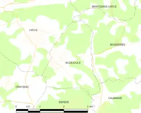 Poziția localității Nuzéjouls