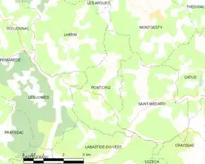 Poziția localității Pontcirq