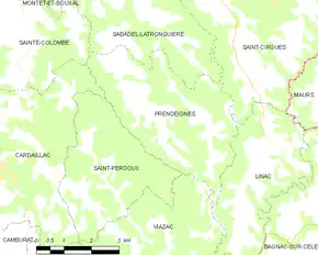 Poziția localității Prendeignes